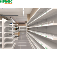 Solution de vente au détail immersive tout-en-un pour supermarchés, rayonnage de supermarché certifié CE pour les magasins de quartier