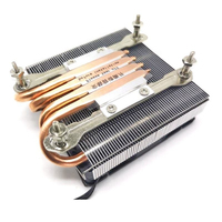 Radiateur de refroidissement CPU OEM à 4 tubes en cuivre avec contrôle de température, ventilateur PWM silencieux pour châssis d'ordinateur, dissipateur thermique noir pour PC