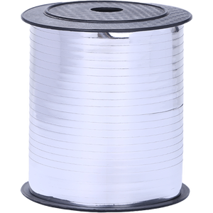 Nastro Argento Brillante 450M per Palloncini da Festa - Product Image 1