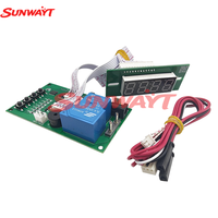 SUNWAYT Carte de contrôle temporisée PCB 12V en plastique, à monnayeur, JY-15B, verte, 4 chiffres, pour machines de lavage, distributeurs automatiques et jeux d'arcade