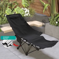 Chaise lune pliante personnalisée pour l'extérieur, réglable sur trois niveaux, portable, pour camping, sieste, pêche, plage