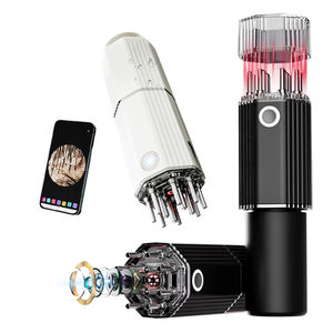 Masajeador eléctrico para el cuero cabelludo y aplicador de aceite para el cabello, luz roja y azul, acondicionador profundo para el cabello, aplicador Visual para el cuero cabelludo - Product Image 1