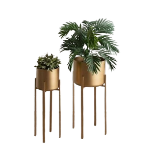 Fournitures de jardin Fabricant de jardinières en métal Ensemble de deux jardinières en métal de forme personnalisée - Product Image 5