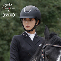 HORSELEADERXRIF Casque équestre réglable unisexe Chapeau d'équitation co-marqué Ensemble d'équipement Accessoire