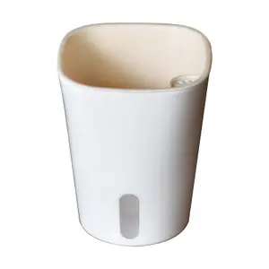 Vaso da fiori autoirrigante in plastica moderna bagno vaso da incasso in plastica essenziale vasi in plastica bianca per piante con rivestimento epossidico