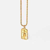 Bonne qualité Vintage personnalisé pendentif en acier inoxydable bijoux de mode colliers pour femmes collier à breloques