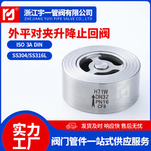 Vanne de retenue unidirectionnelle à clapet plat externe H71W en acier inoxydable 304/201 et 316L pour levage et anti-refoulement, vente en gros - Product Image 5
