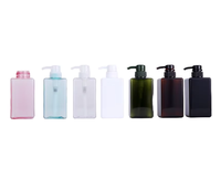 Botellas Vacías de 300 ml y 500 ml para Cosméticos, Champú y Acondicionador, Botellas de Plástico de 12 oz con Bomba Pulverizadora y Sellado en Blanco y Negro