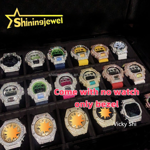 Vỏ đồng hồ Hip Hop mạ bạc 925 Sterling, đính đá Moissanite VVS toàn bộ, vượt qua bài kiểm tra kim cương, dành cho nam, kiểu DW6900 - Product Image 6