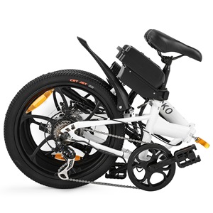 Folding <b>Electric</b> Bike 20 Inch with Brushless Rear <b>Hub</b> Motor Lithium Battery Disc Brakes Rear Basket Commuter Bicycle - Product Image 2