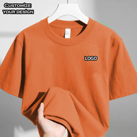 T-shirt streetwear surdimensionné de haute qualité en coton épais, à épaules tombantes, personnalisable avec impression de logo pour hommes