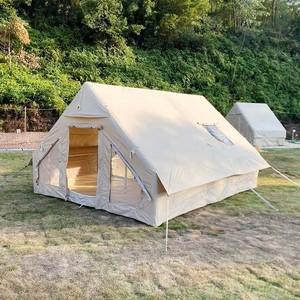 Cabane de camping portable personnalisable de 12 m² en tissu Oxford double couche, deux chambres, salon, imperméable 3000 mm+ - Product Image 4
