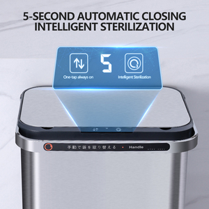 Cubo de Basura Doméstico Inteligente con Sensor, Separación de Residuos Secos y Húmedos, Doble Capa, Gran Capacidad, Acero Inoxidable, Clasificación de Residuos, Modelo 3156 - Product Image 3
