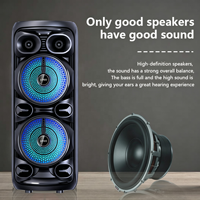 Haut-parleur portable Bluetooth double 8 pouces pour extérieur, idéal pour la danse et le karaoké, grand volume, avec micro – Vente en gros