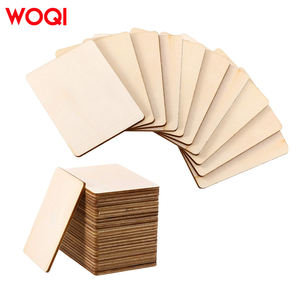 WOQI bitmemiş gravür boşlukları dikdörtgen ahşap plak plaklar DIY sanat zanaat proje dekorasyon için - Product Image 3