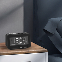 Hotel Wekker Radio Fm Met Slaap Timer Dual Usb Poort Opladen Digitale Led Display Dimmen Instelbare Volume Bt Speaker