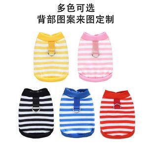 Chaleco a rayas para mascotas, material de poliéster, diseño clásico para perros y gatos, forro polar cálido, ropa de otoño e invierno - Product Image 4