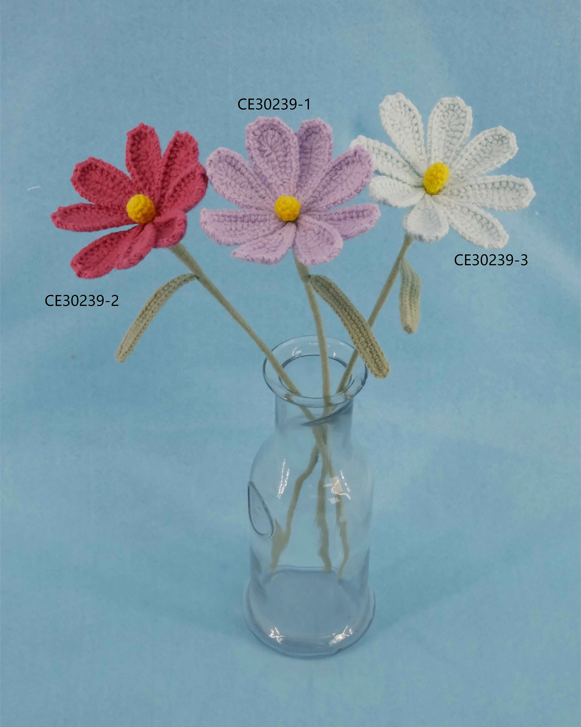 Handmade Mini Flower Pots Plants Crochet Diy Flowers Mother'S Day Gift Decoration Bouquet
