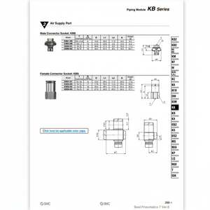 Módulo de tubería SMC Pneumatics, piezas neumáticas de módulo de tubería de - Product Image 1