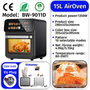 कारखाने प्रत्यक्ष उच्च गुणवत्ता वाली बड़ी क्षमता टचस्क्रीन स्टेनलेस स्टील दोहरी टोकरी खिड़की और घर के लिए दृश्यमान एयर फ्रायर - Product Image 2