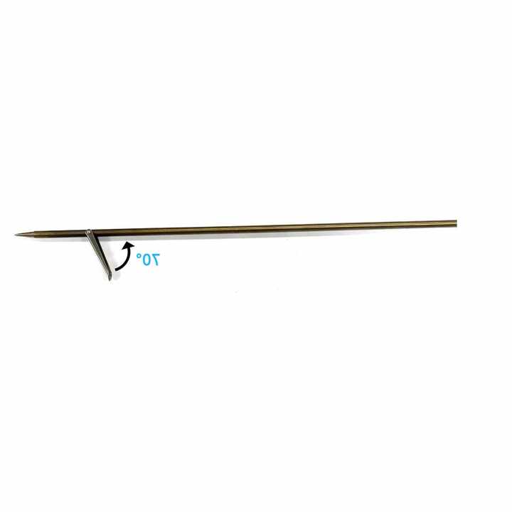 A MC JIOU Spearfishing Pole Tip - Spring Steel Single Barb Head, 11 Inch -  Durable & Low