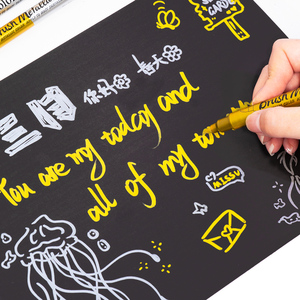 Twin Tip argento Color <span class=keywords><strong>oro</strong></span> tazze di vetro rocce da te pittura permanente impermeabile <span class=keywords><strong>pennarello</strong></span> metallico per il disegno dell'artista - Product Image 4