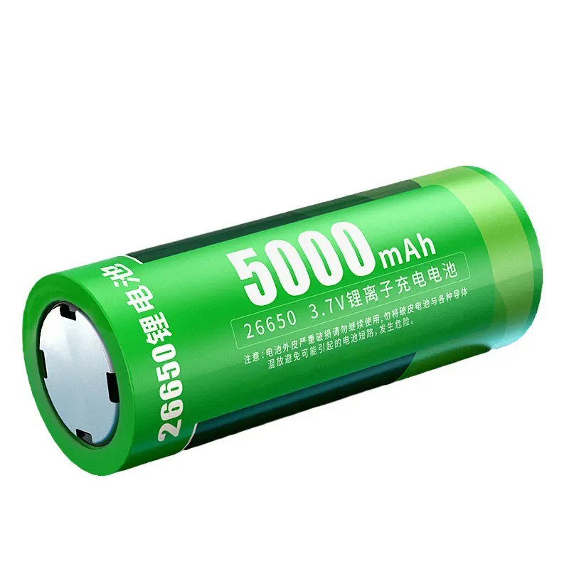 Cilindro di alta qualità 26650 batteria al litio 6500mah grande capacità a tensione costante 3.7V batteria al litio ricaricabile