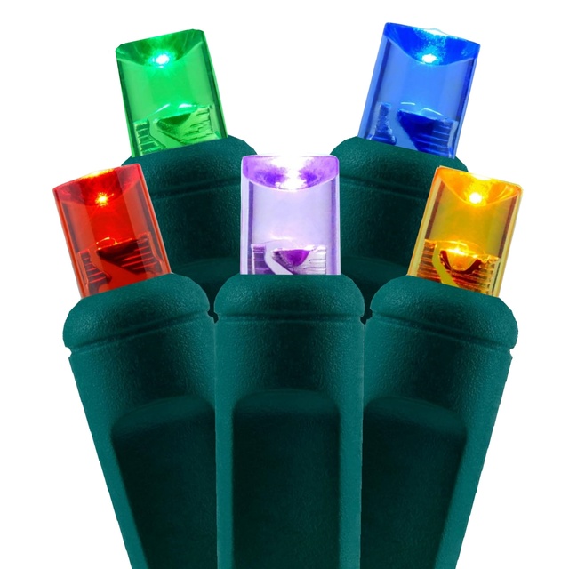 Commercial Grade 5mm Wide Angle Christmas Lights Outdoor Mini LED String Light for Xmas Tree Holiday Decoration