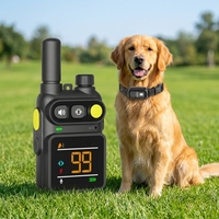 PATPET neuestes 5250FT Hundetrainingshalsband mit LED-Nachtlicht, Sound-/Vibrations-/Stoßmodi, wasserdicht nach IPX7, mit Aufnahmefunktion