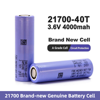 Celdas de Batería Samsung 3.7V 18650 21700 25R 30Q 35E 40T 50S 2500mAh 3500mAh 5000mAh Batería Recargable de Iones de Litio Cilíndrica