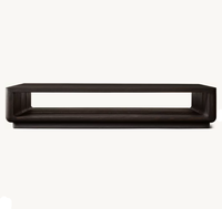 Table basse rectangulaire ouverte en bois, style moderne classique, décorative et mobile, RH OEM CIRO, pour salon, villa et hôtel