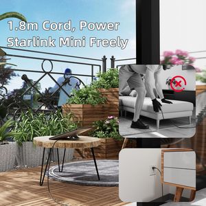 1.8M Starlink Mini <b>Extension</b> Cable 60W Output Starlink Mini Power Supply Adapter with Smaller Plug Footprint - Product Image 4
