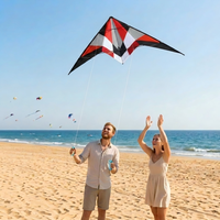SUNEYE SEF07 Cerf-volant de freestyle à double ligne durable de 1,8 m en polyester pour sports de plage et d'extérieur pour adultes