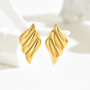 European American Style Chic Geometric Three-Layer <b>Silver</b> Plated Channel Set <b>Stud</b> Earrings Women Diamond-Embellished Alloy - Product Image 4