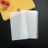 Classeur à anneaux transparent en plastique PP avec intercalaires de rechange A4 A5 A6 A7 B5