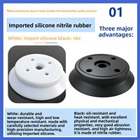 Ventouses à vide robustes monocouche en silicone/caoutchouc nitrile H32/H40/H50/H63/H80/H100/H125S/N Accessoires pour bras robotiques
