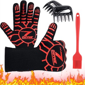 500 ° <span class=keywords><strong>Guantes</strong></span> Resistentes al Calor de Aramida con Agarre de Silicona Antideslizante para Barbacoa, Horno, Protección Contra Fuego, <span class=keywords><strong>Guantes</strong></span> de Seguridad para el Trabajo - Product Image 3