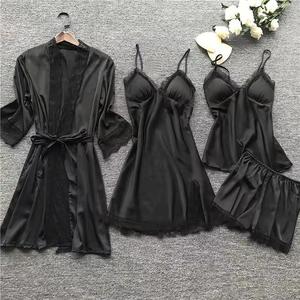 Conjunto de Cuatro Piezas de Encaje de Lujo Ligero para Mujer Europea y Americana, Tallas Grandes, con Almohadillas Removibles, Camisola Sexy, Se Puede Usar con o sin Forro, ODM - Product Image 6