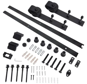 2 Meter Track Schuifdeuren Schuur Deur Hardware Kit Opknoping Deur Roller Systeem