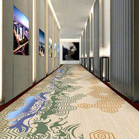 Tapis mural en nylon tissé personnalisé pour hôtel, motif moderne de luxe, écologique, antidérapant, imprimé et tufté