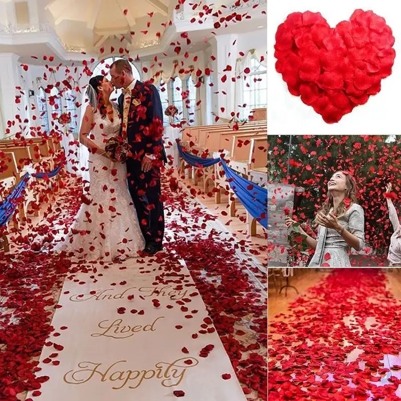 2022 Hot Sale Wholesale Wedding Artificial Real Touch Silk Satin Rose Flower Petal Decorative Flower Petals
