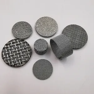 Durable stainless steel powder sintered filter porous wire mesh metal filter disc