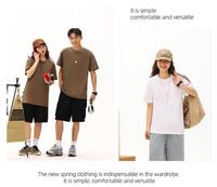 T-shirt pour homme en coton 100% lourd, imprimé, surdimensionné, personnalisable avec logo, 240GSM, ample et épais