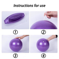 Ballon de yoga et de Pilates NQ SPORTS en PVC souple, durable et léger, 25 cm (9 pouces), pour les genoux et le fitness, avec pompe
