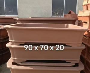 Vaso per Bonsai - Vaso per Fiori Super Grande, Realizzato in Argilla, Adatto per <span class=keywords><strong>Piante</strong></span> e Alberi Bonsai - Product Image 1