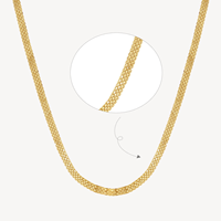 Ensemble de bijoux minimaliste pour femmes, 925 bracelet en argent sterling, plaqué or, chaîne en feuilles d'or, collier à maille plate, chaîne prime