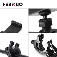 Support de téléphone portable HEBIKUO en gros, robuste, en ABS, universel, se fixe sur le pied de microphone