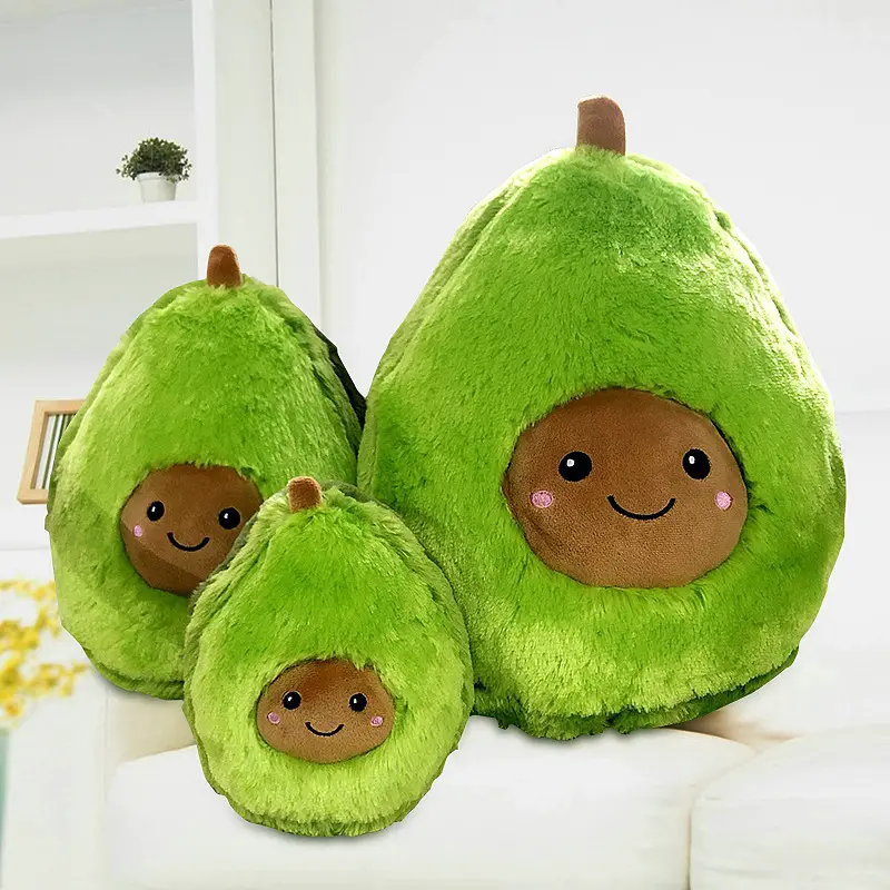Kawaii Soft Stuffed Fluffy Plush Green Avocado Toys Hug Pillow Cushion for girls Kids