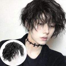 Perruque de coiffure de fête d'écolier pour hommes Fashion Prop Wave Ware pour occasions spéciales - Product Image 1