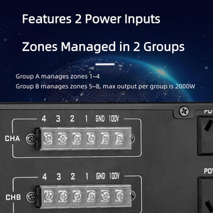 Système de sonorisation IP PA HuiDu IP-R914, système audio professionnel, amplificateur de partitionnement 8 zones, contrôle intelligent des zones, scène, école, communauté - Product Image 4